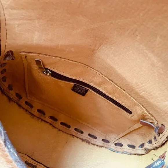 HAND TOOLED Leather Pony Hair Bag - Picture 14 of 14